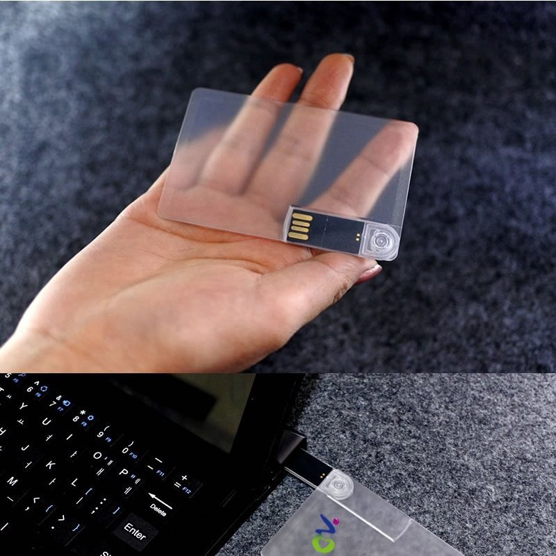 KO-007】名入れカード型 半透明スイングタイプ USBメモリ