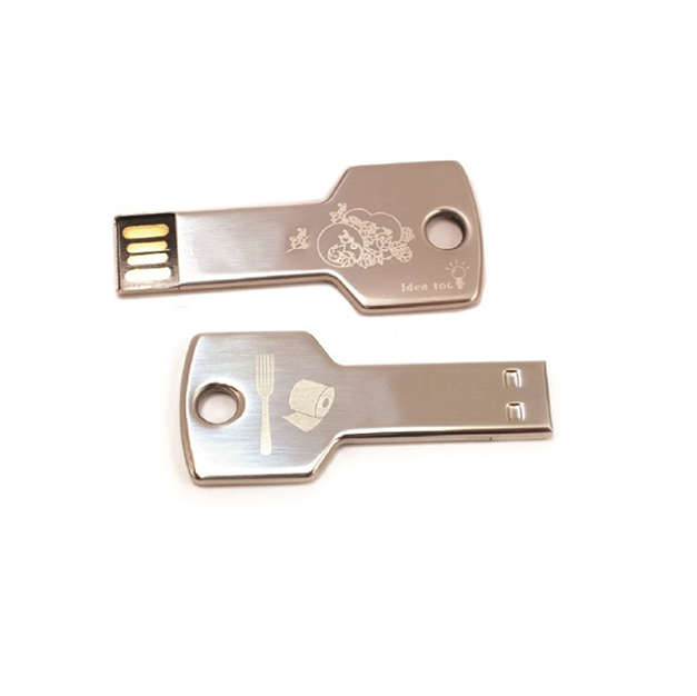 BN-008】鍵タイプ USBメモリ 57x24x3mm レーザー彫刻 4/8/16/32/64GB